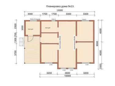 Каркасный дом 9х13 по проекту заказчика - фото - 1