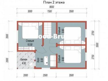 Каркасный дом 7х8 по проекту «Краснозаводск» - фото - 1