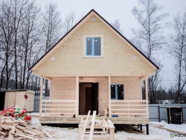 Каркасный домик 6х9 по проекту 
