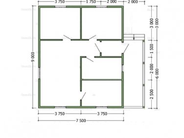 Каркасный дом 7,5х9 по проекту заказчика - фото - 1