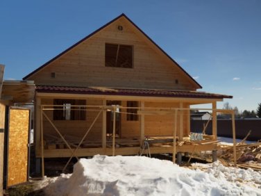 Каркасный дом 8х10,5 по проекту заказчика - фото - 5