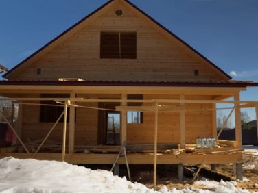 Каркасный дом 8х10,5 по проекту заказчика - фото - 3