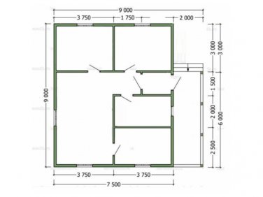 Каркасный дом 9х7.5 по проекту заказчика - фото - 1