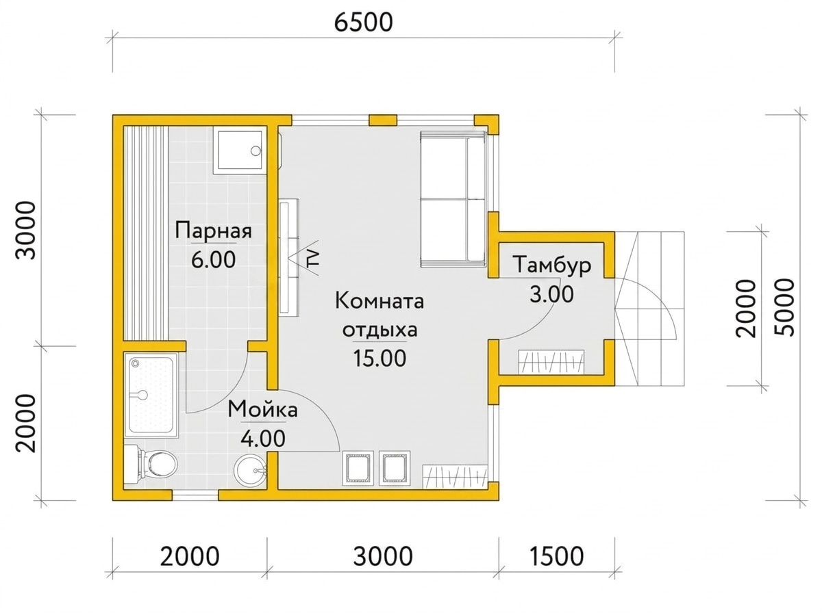 План 1 этажа