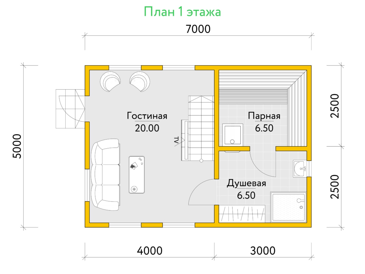 План 1 этажа