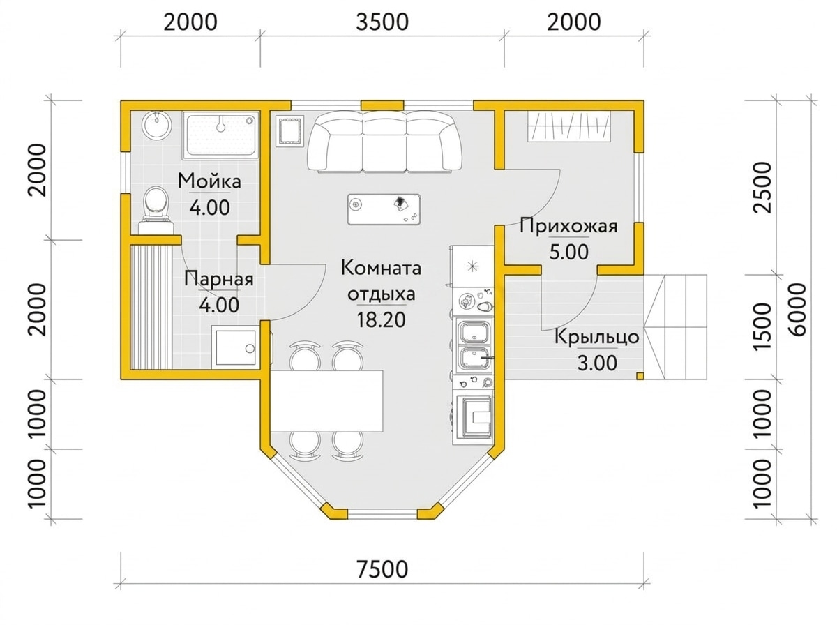 План 1 этажа