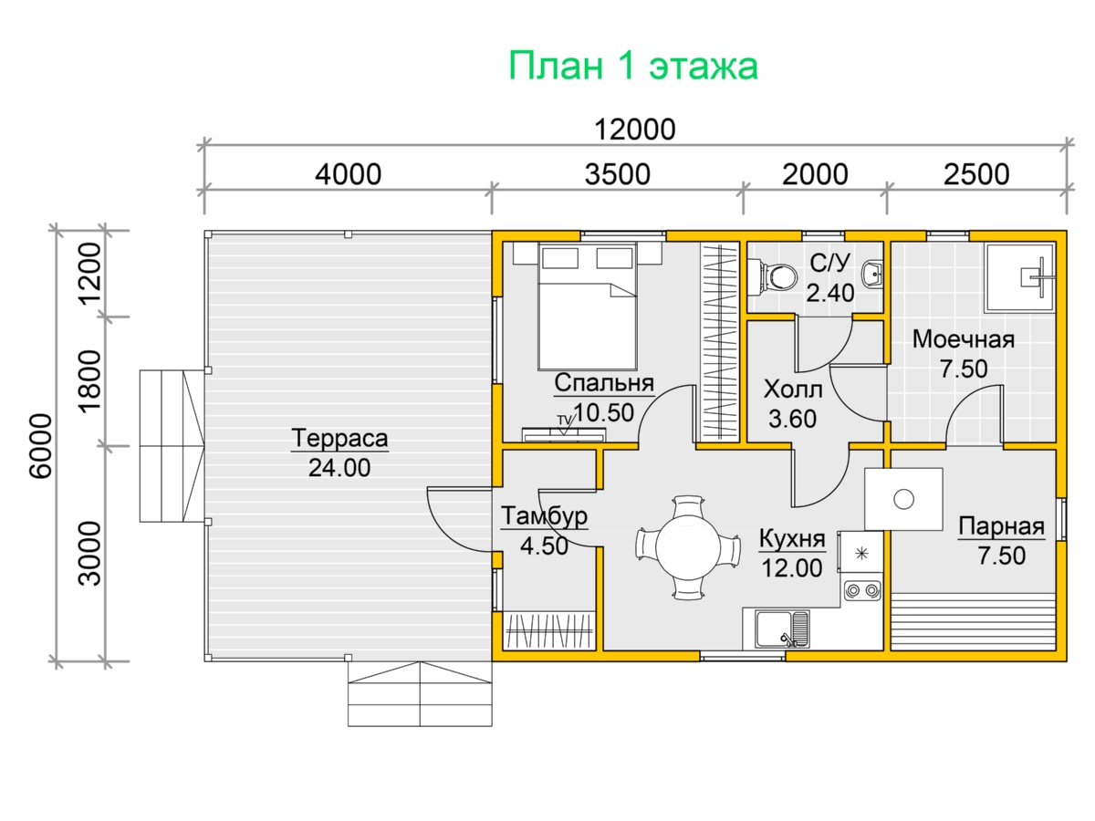 План 1 этажа