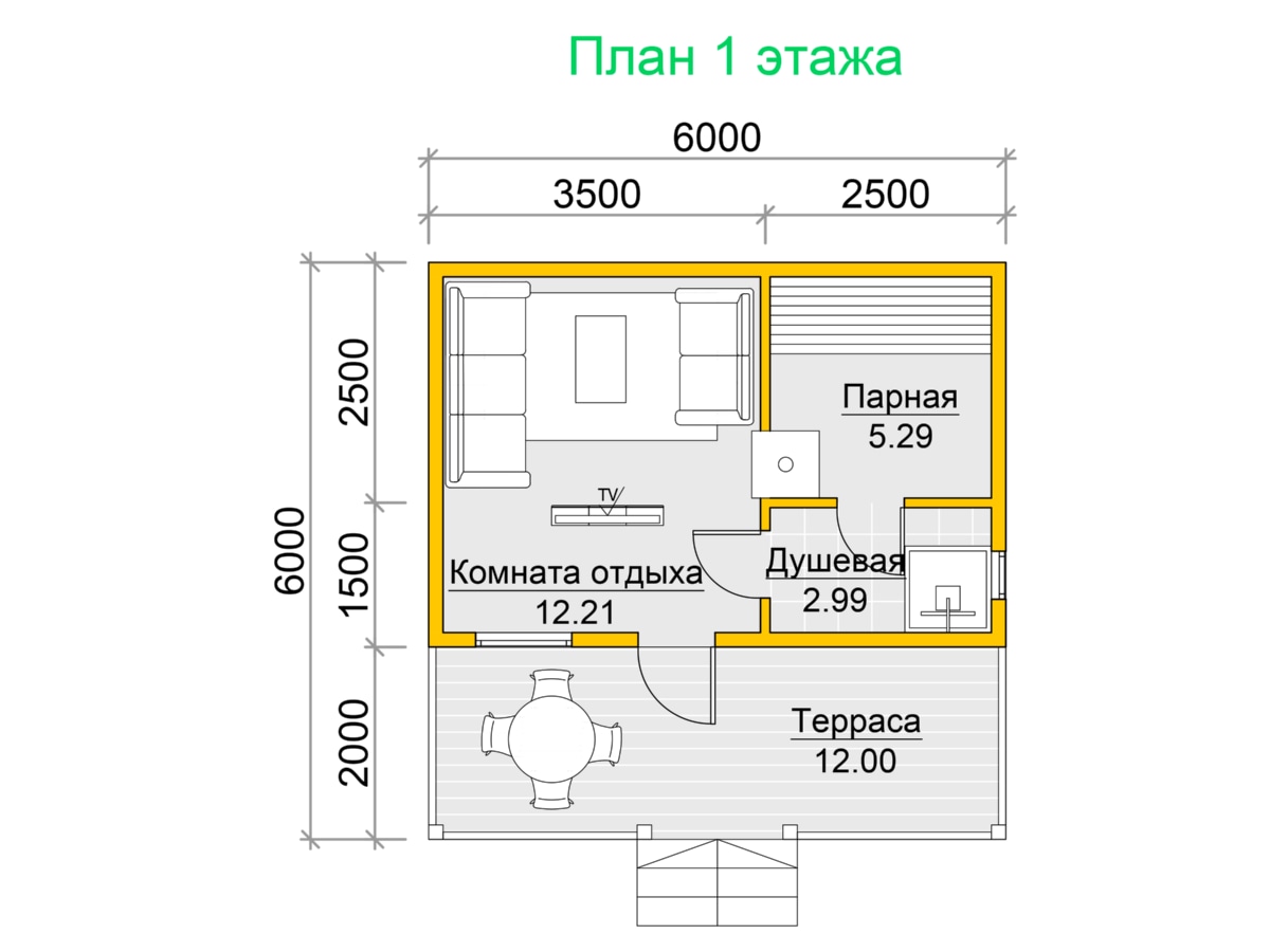 План 1 этажа
