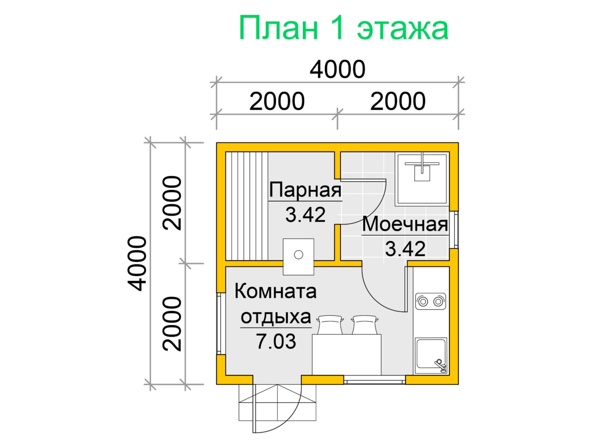 План 1 этажа