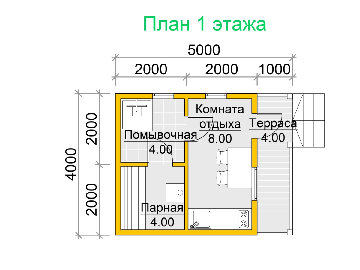 План 1 этажа