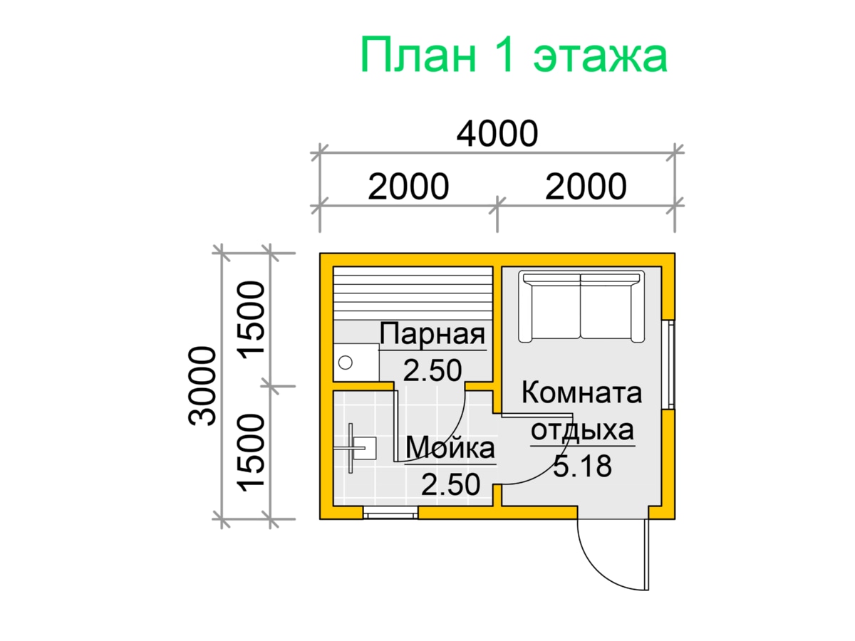 План 1 этажа