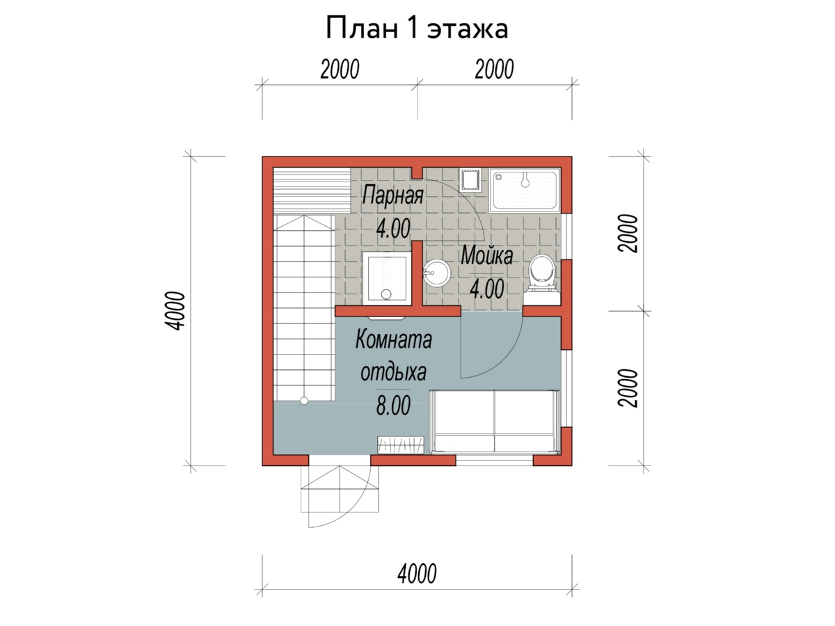 План 1 этажа