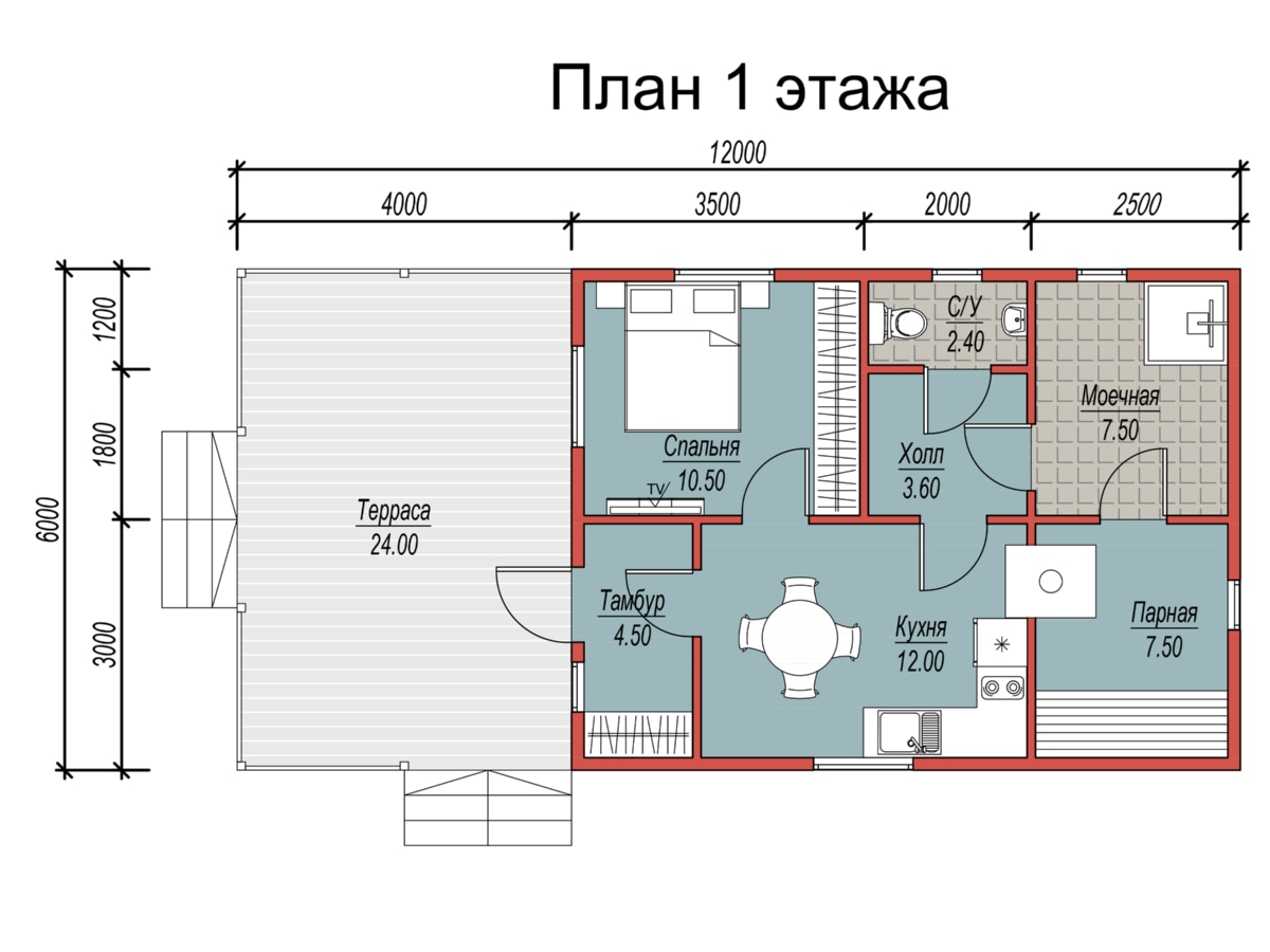План 1 этажа