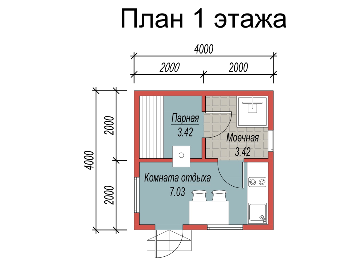 План 1 этажа