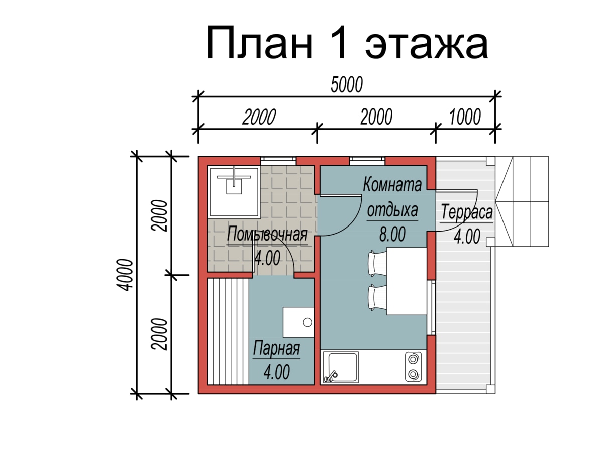 План 1 этажа