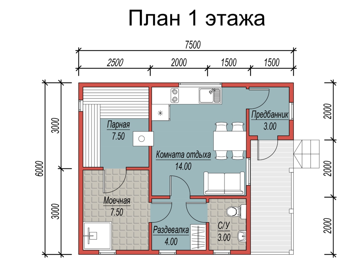 План 1 этажа