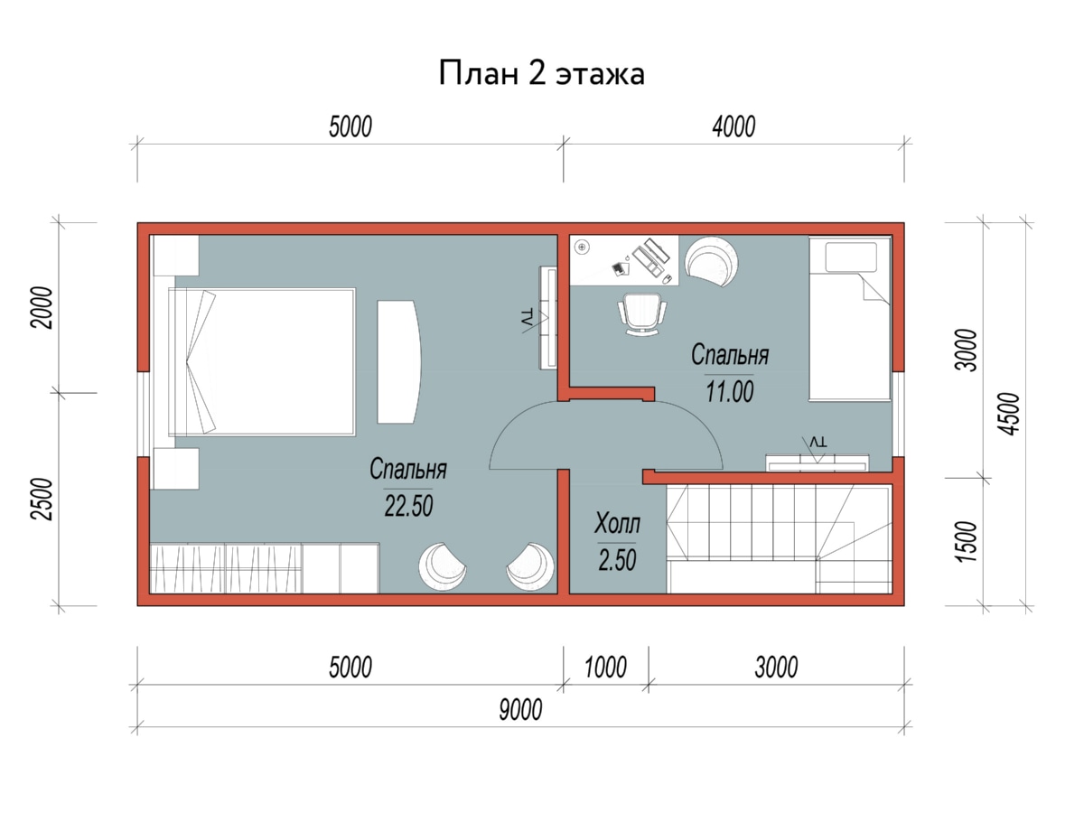 План 2 этажа