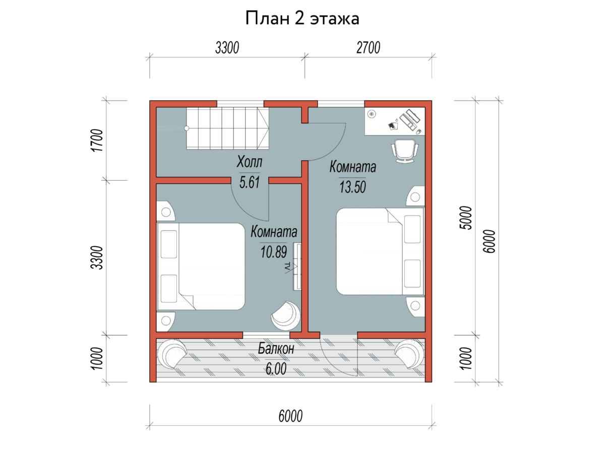 План 2 этажа