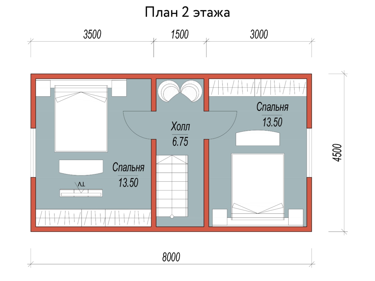 План 2 этажа