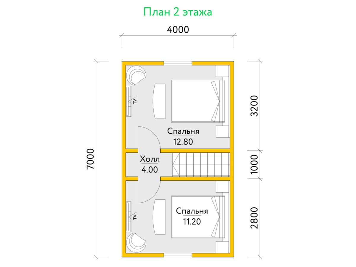 План 2 этажа