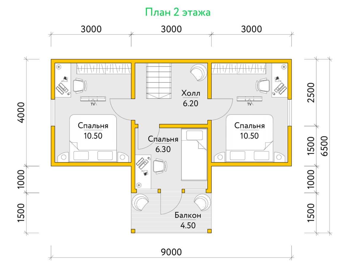 План 2 этажа