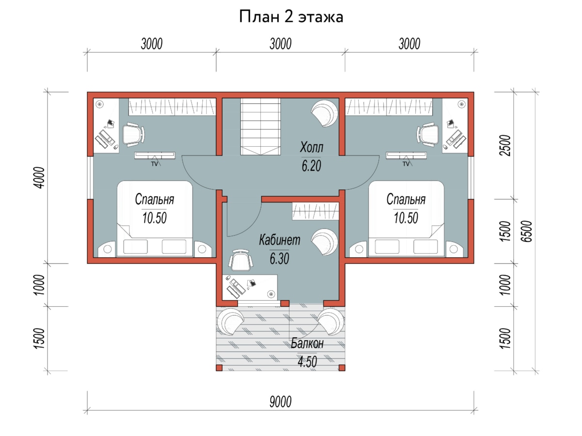 План 2 этажа