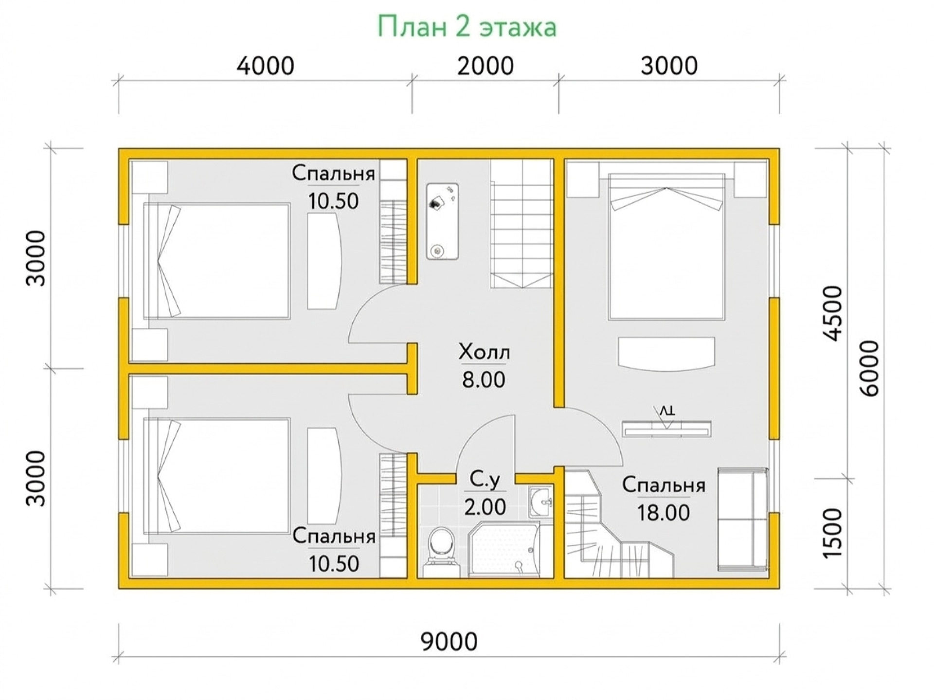 План 2 этажа