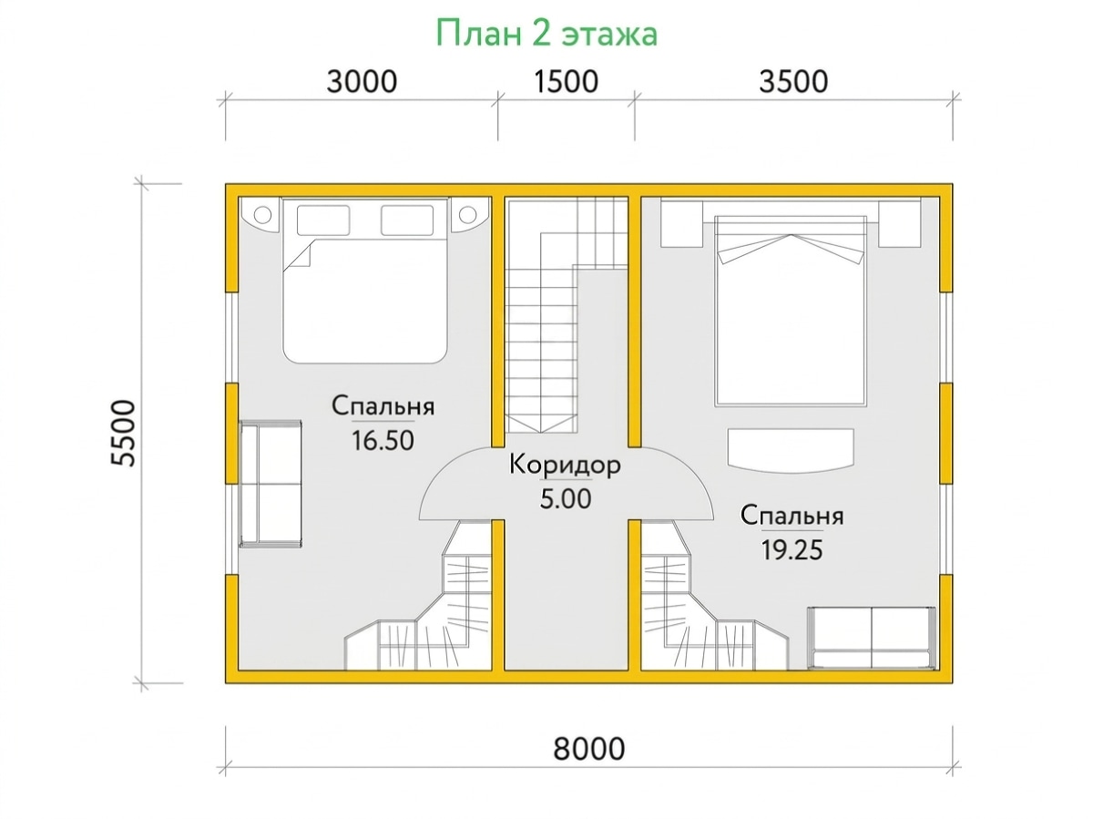 План 2 этажа