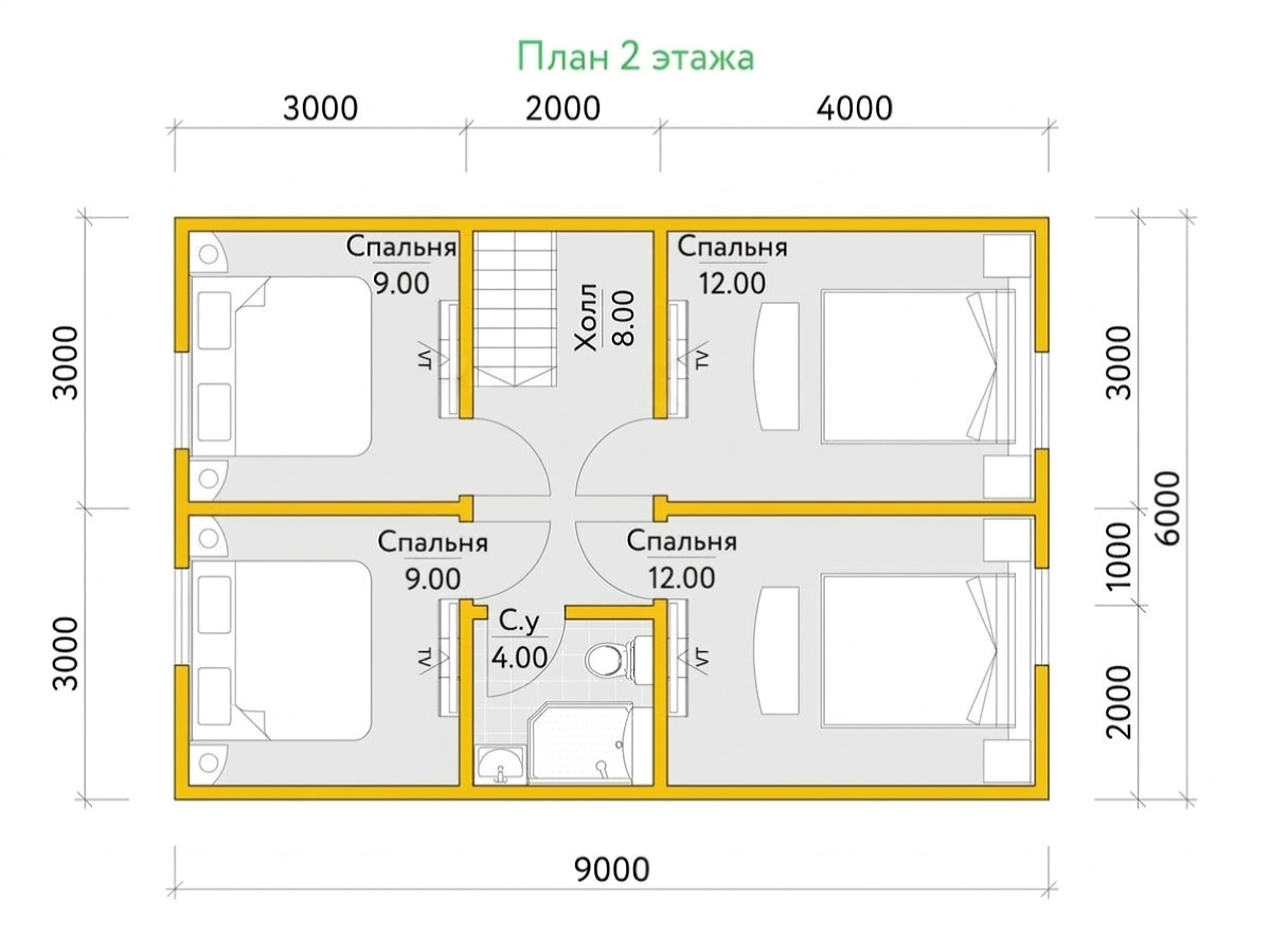 План 2 этажа