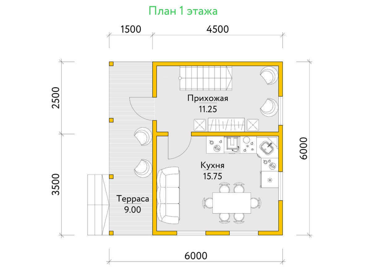 План 1 этажа