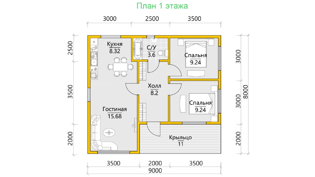 План 1 этажа