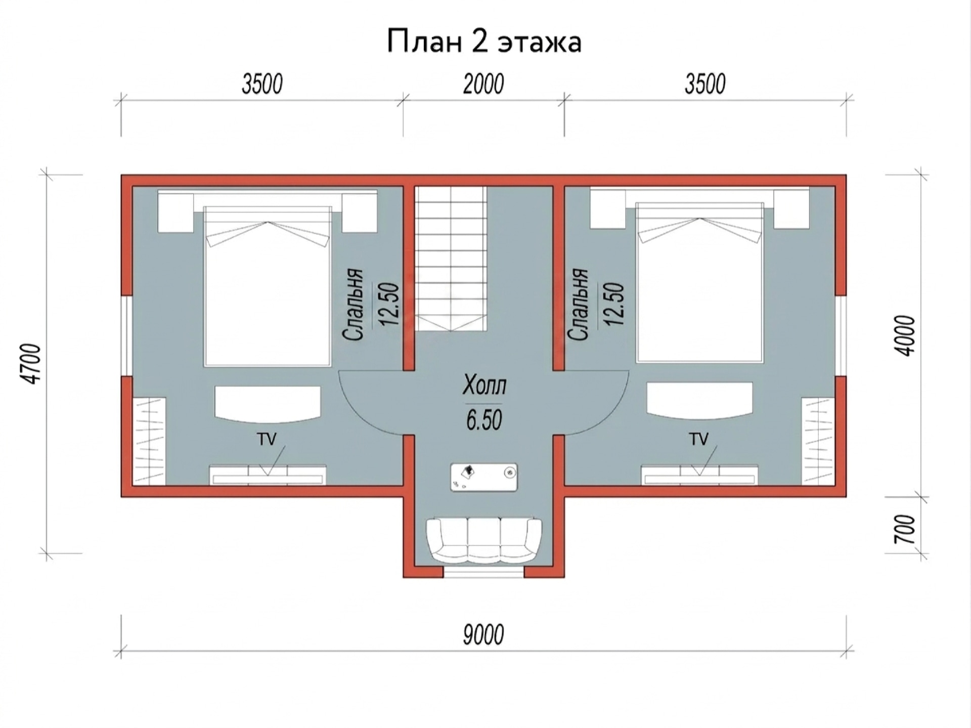 План 2 этажа