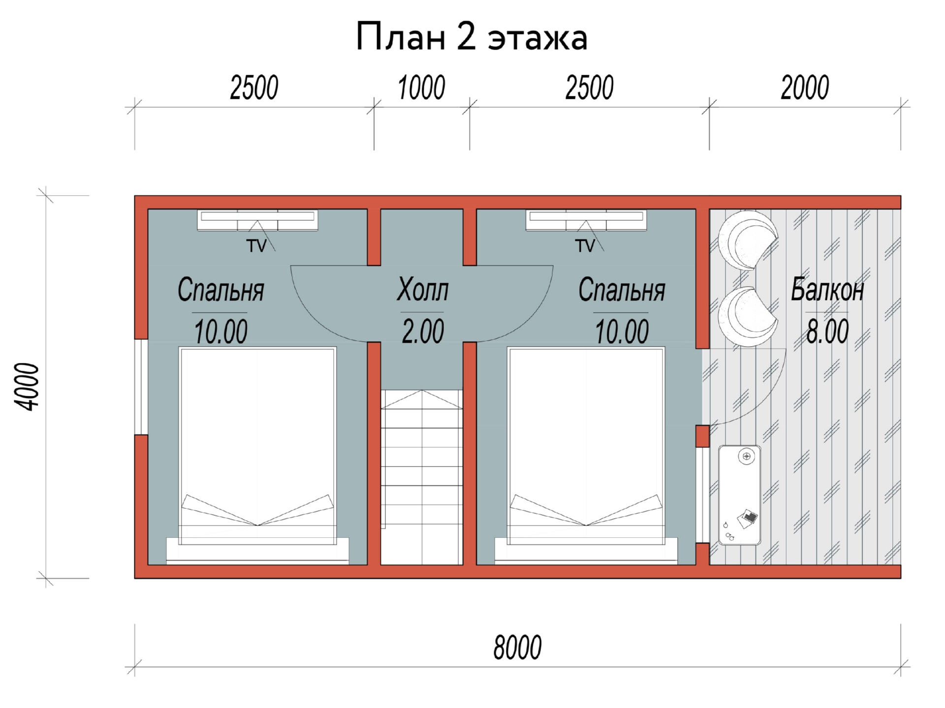 План 2 этажа