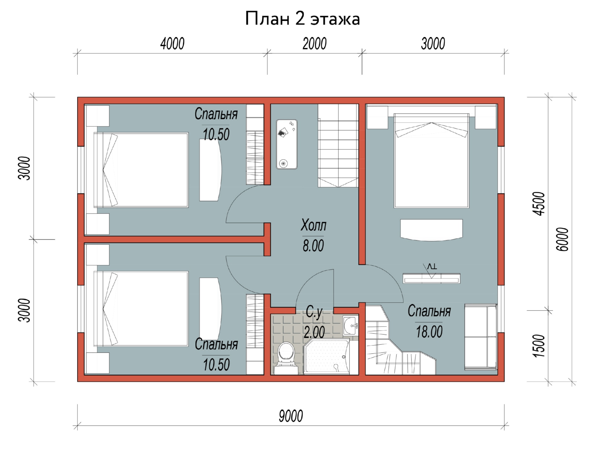 План 2 этажа