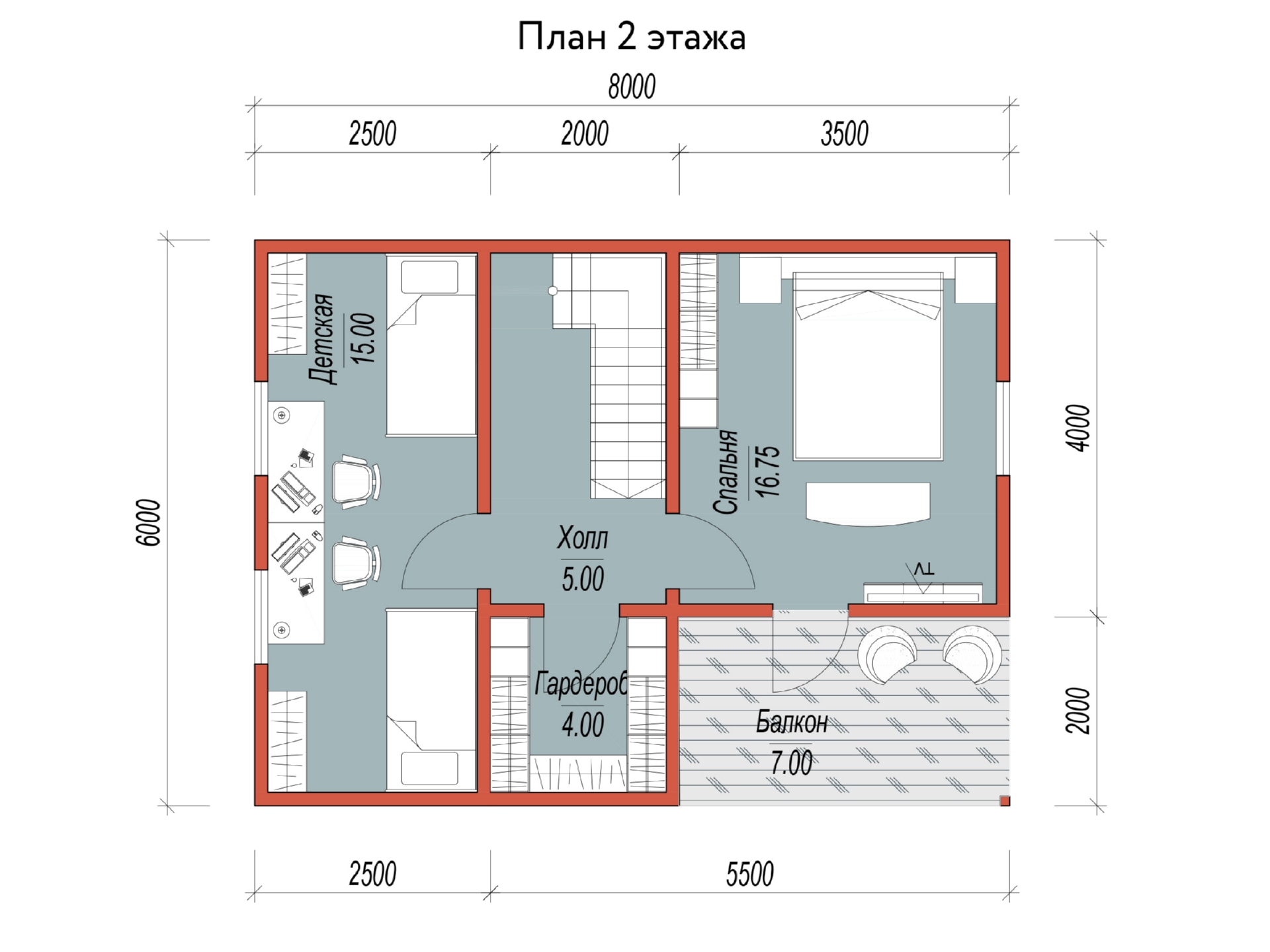 План 2 этажа