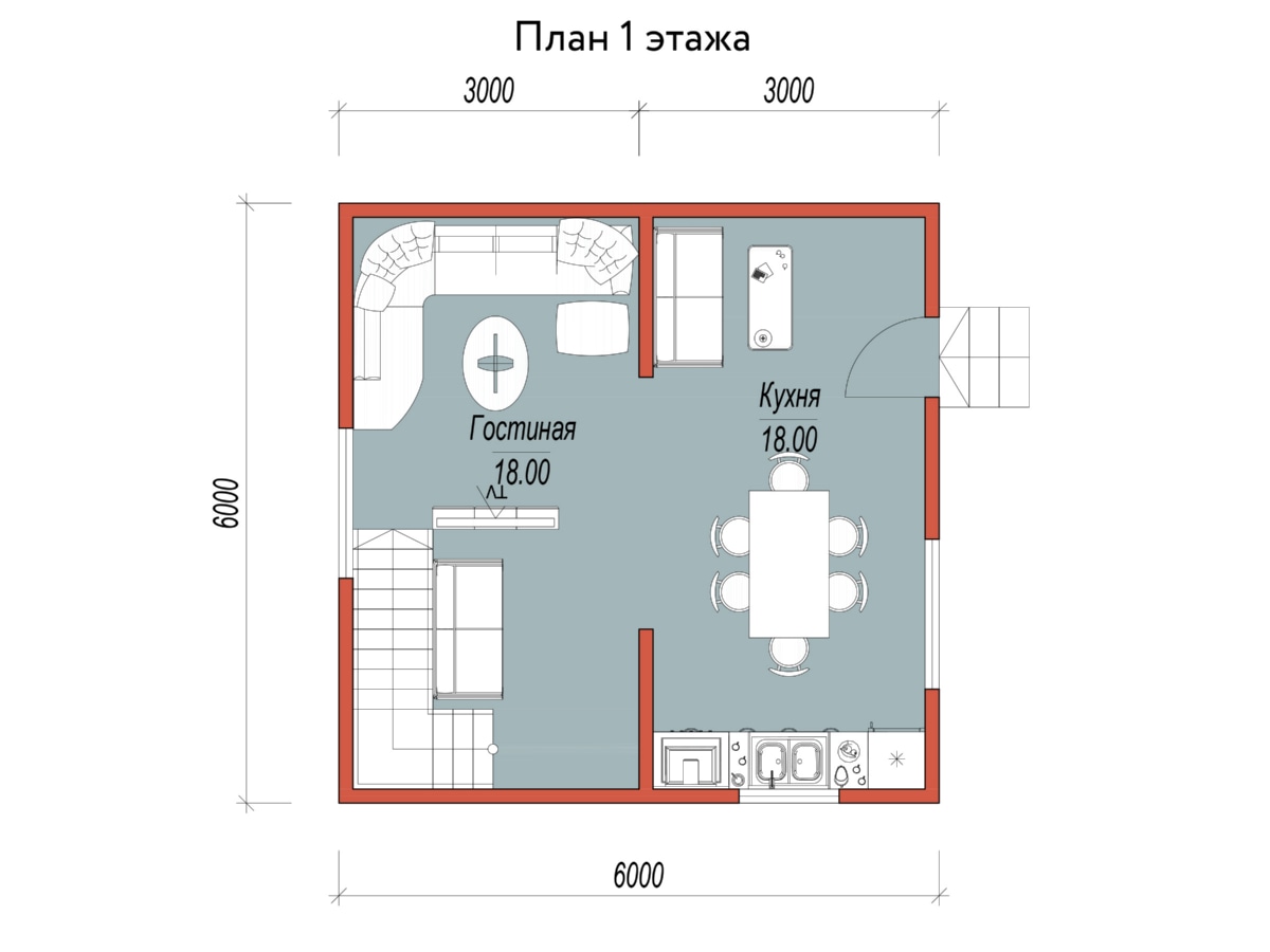 План 1 этажа