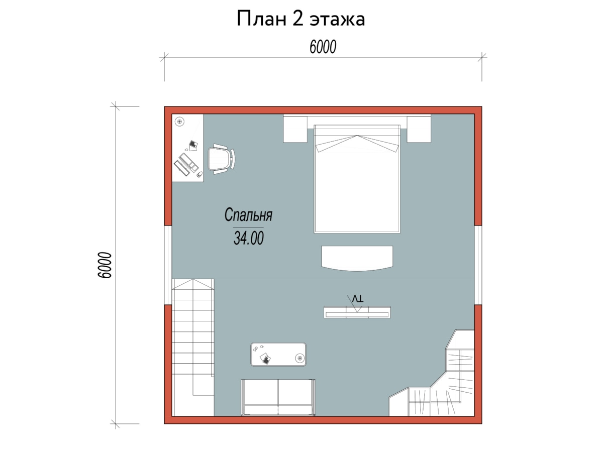 План 2 этажа