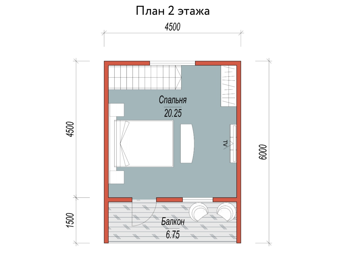 План 2 этажа