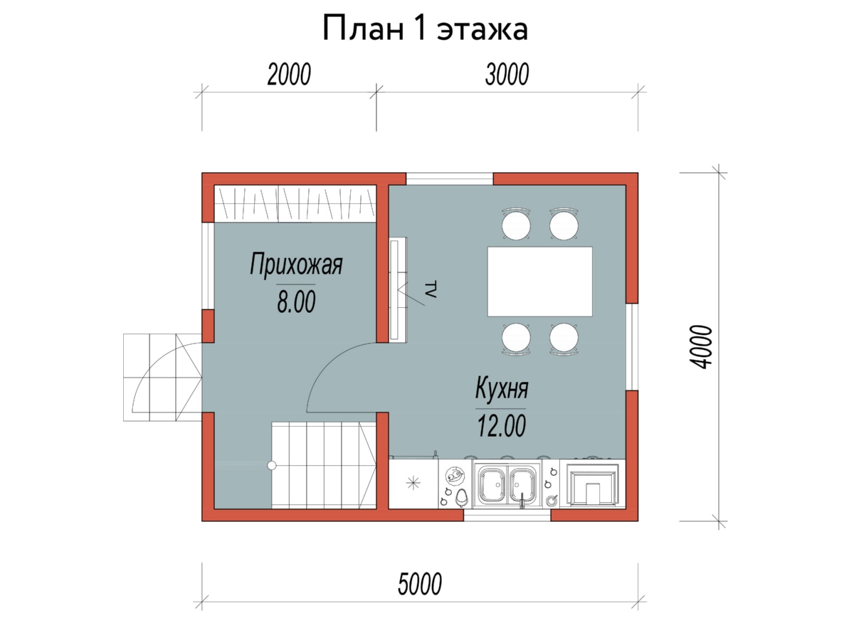 План 1 этажа