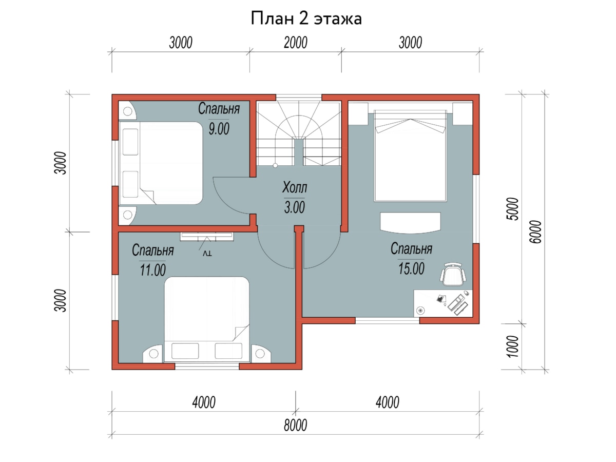 План 2 этажа