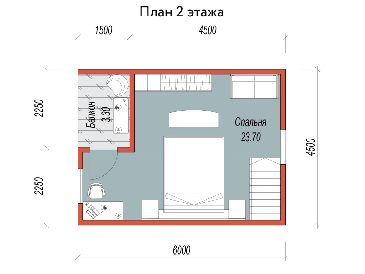 План 2 этажа