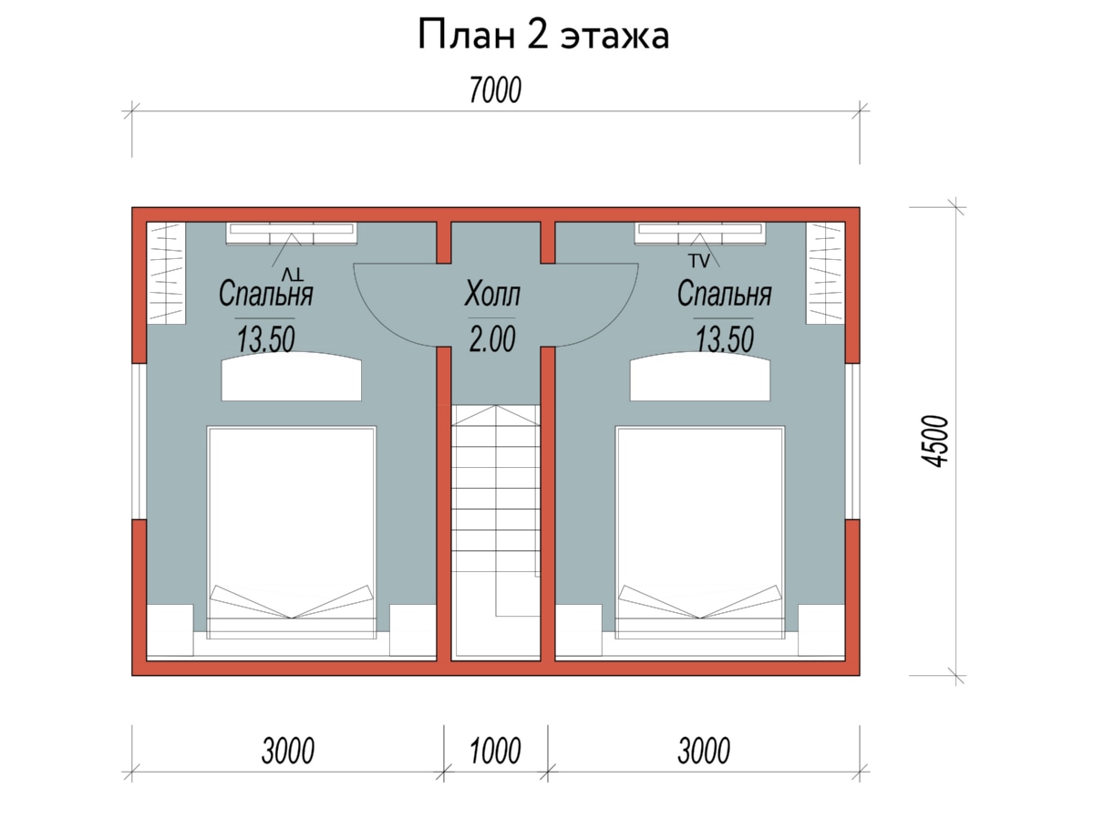 План 2 этажа