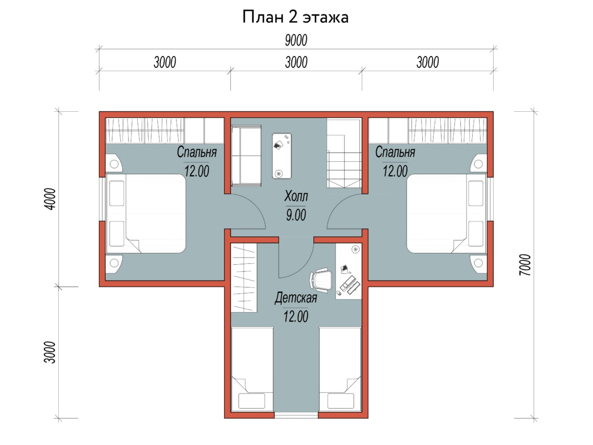 План 2 этажа