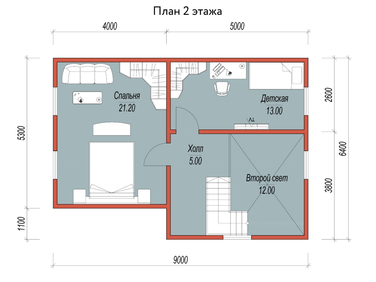 План 2 этажа