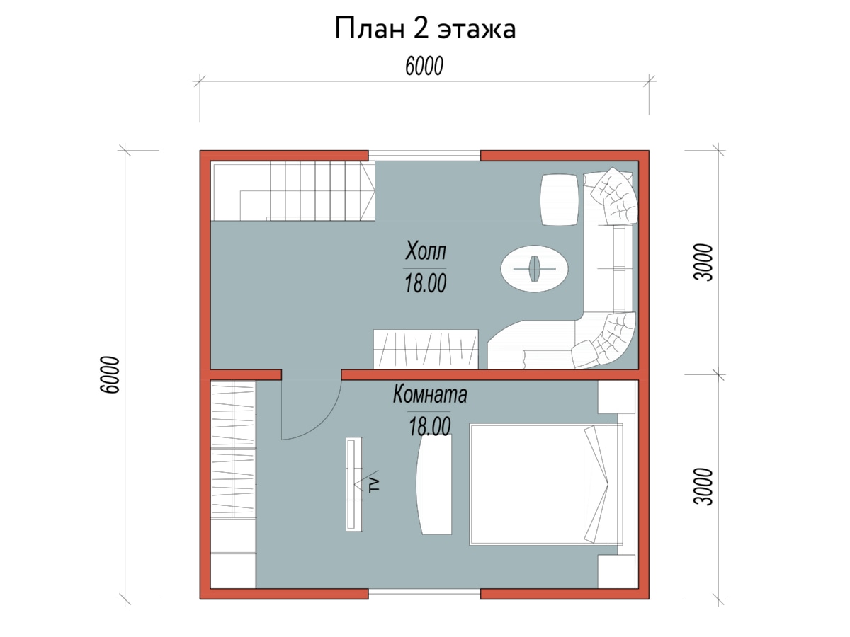 План 2 этажа