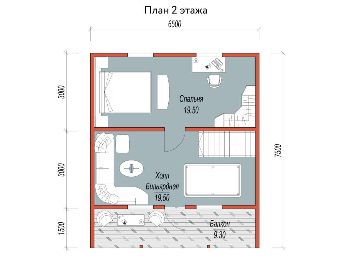 План 2 этажа