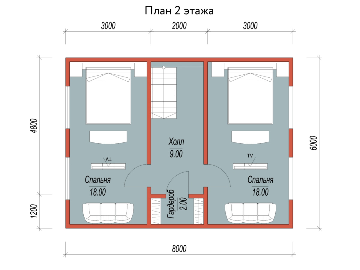 План 2 этажа