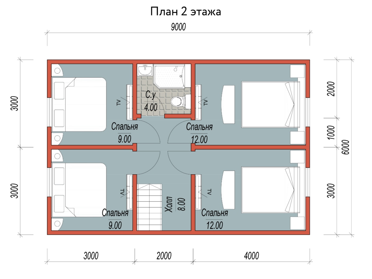 План 2 этажа