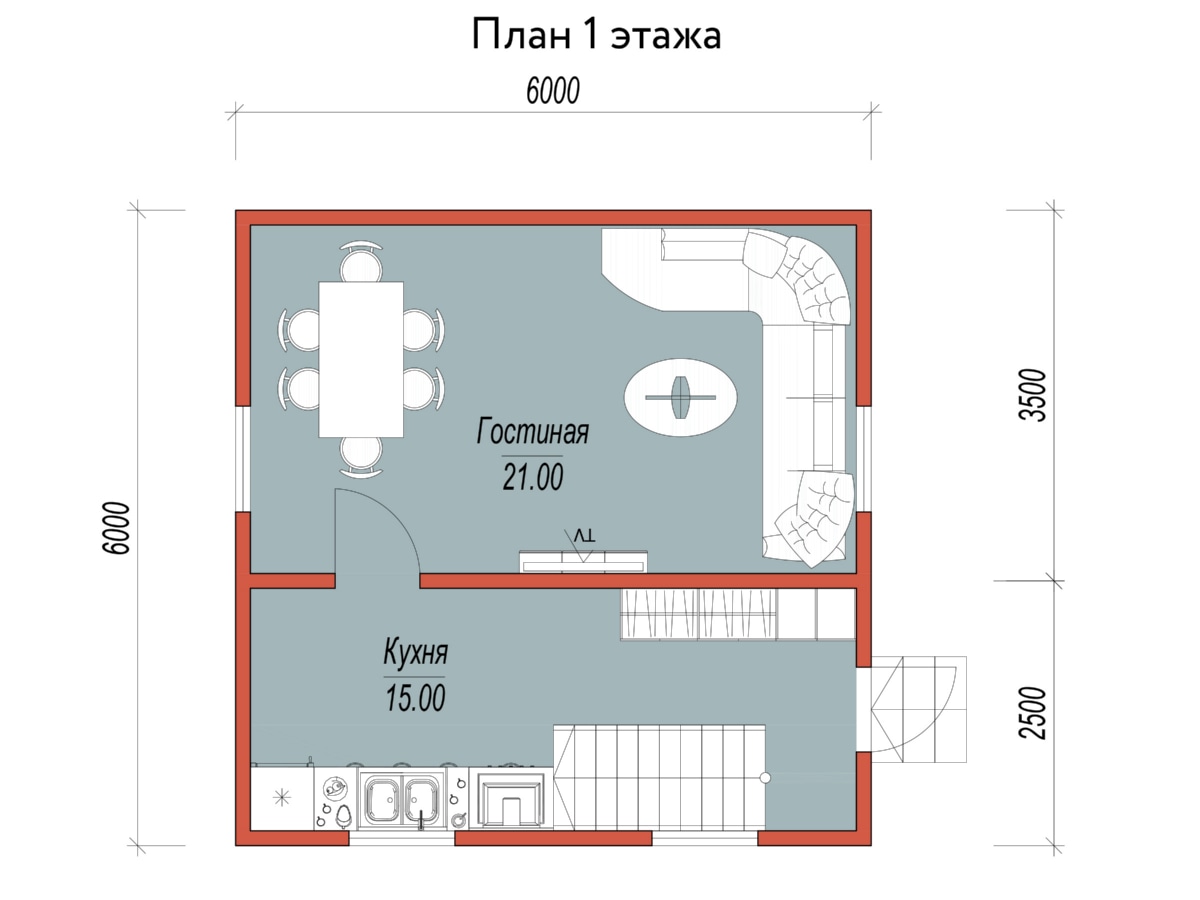 План 1 этажа