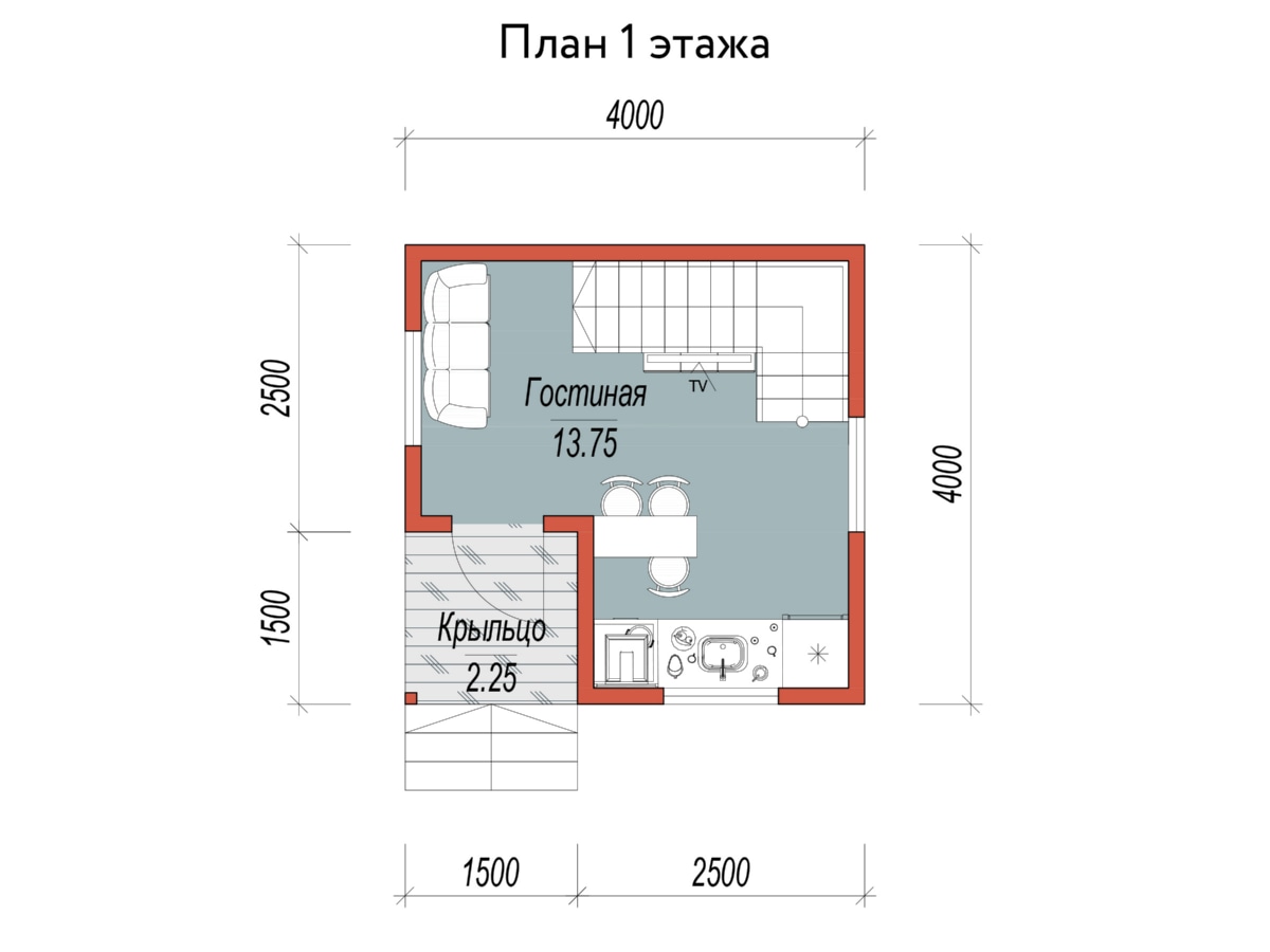 План 1 этажа